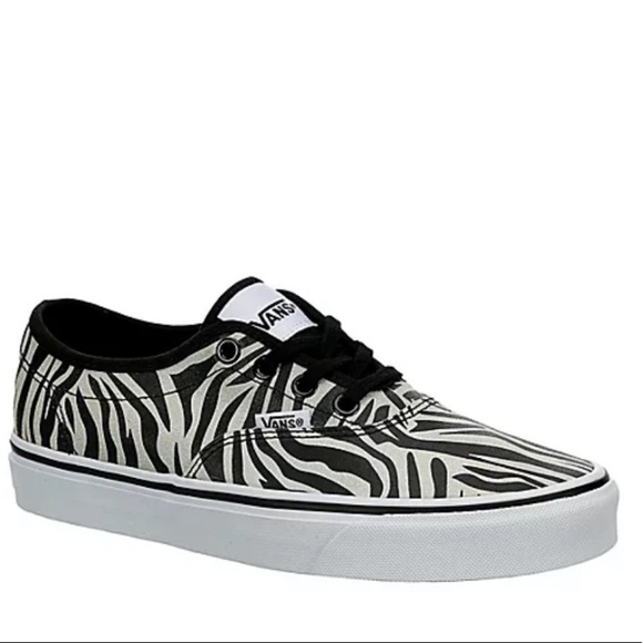 Vans Women’s Doheny Decon Metallic Zebra Black/White Shoes - Picture 1 of 9